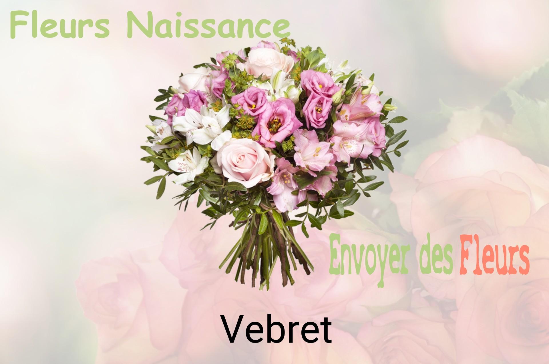 Bouquet de fleurs de naissance livré à Vebret